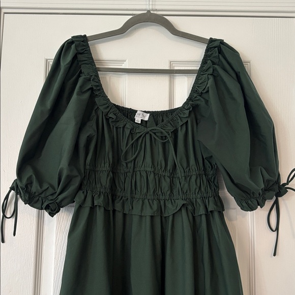 Worth Collective Crissy Ruched Midi Dress in Forest Green Size Large - Picture 3 of 5